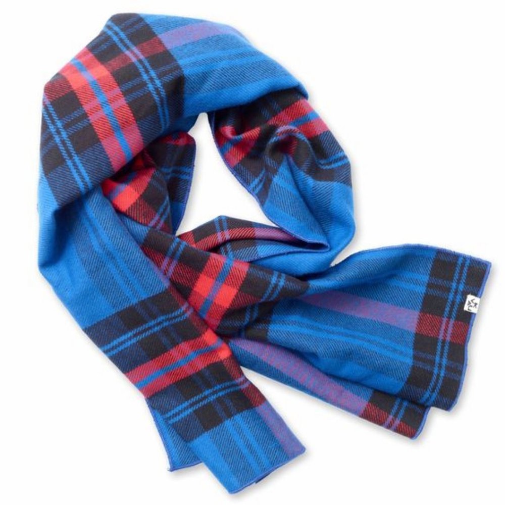 Kavu MTN blue plaid tartan scarf‎